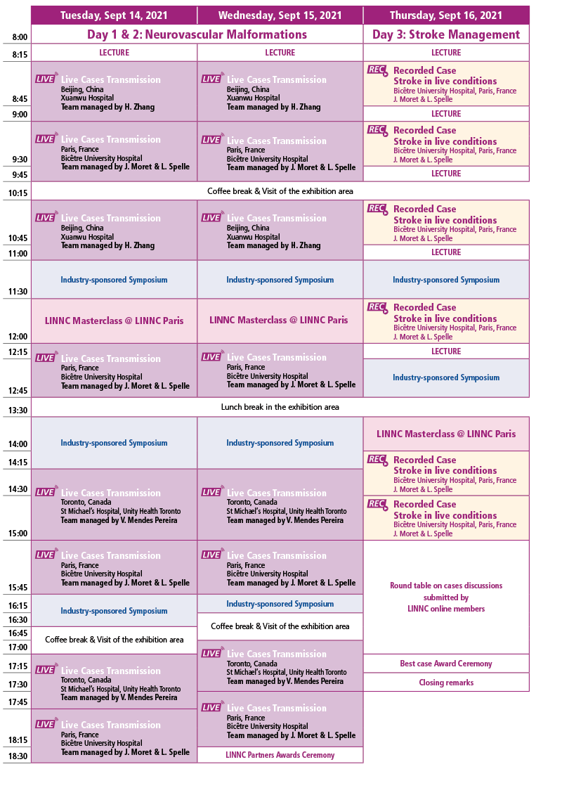 LINNC Paris 2021 Course information LINNC online