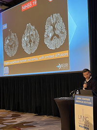 A stroke case recorded in live conditions presented by Dr. Jildaz Caroff: a right tandem occlusion
