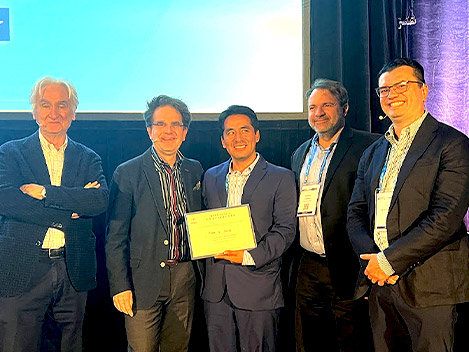 Dr Frank Solis (Peru) won the prize for best paper